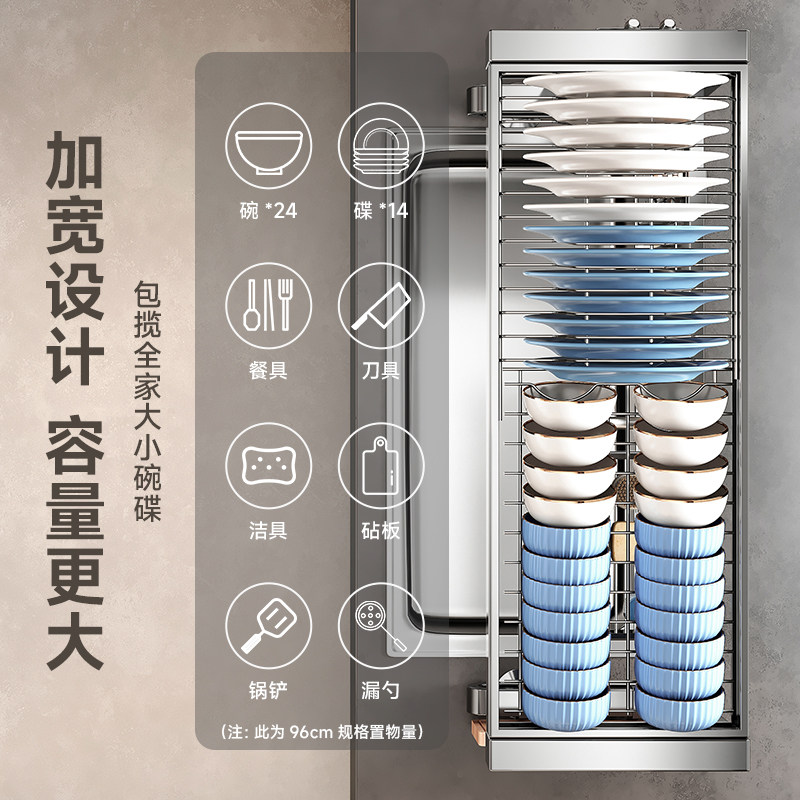 四季沐歌304不锈钢厨房水槽置物架碗碟收纳沥水多功能碗盘水池架 - 图2