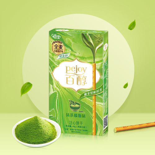 格力高注心饼干百醇抹茶慕斯味抹茶风味 - 图3