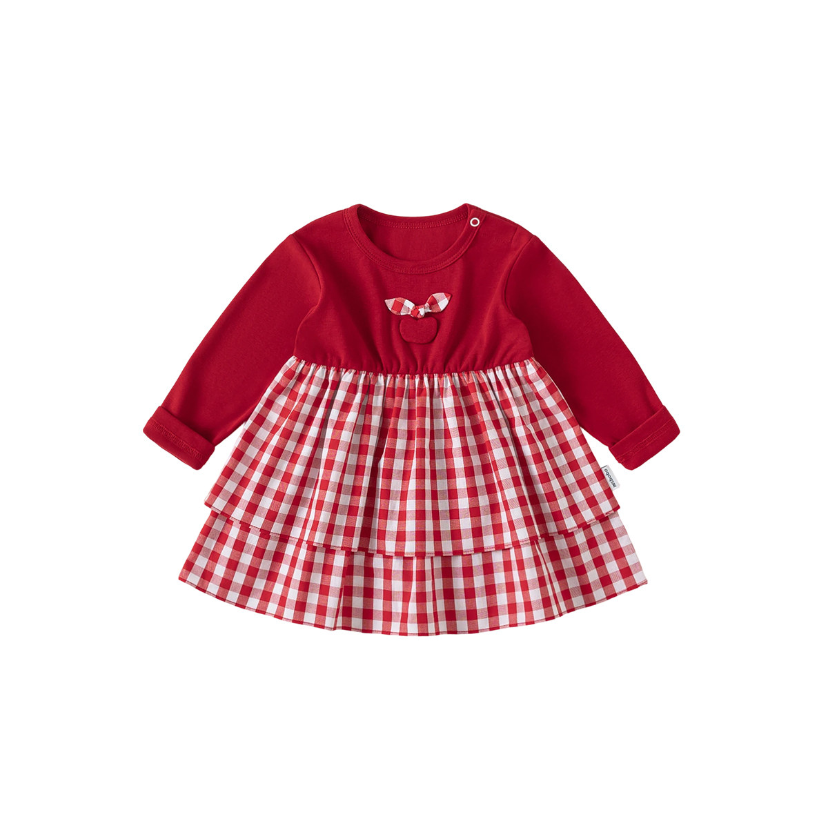 INSbobo女童连衣裙春季新款红色公主裙儿童新年裙子女孩周岁衣服,淘宝优惠券,粉丝福利购,淘宝优惠卷