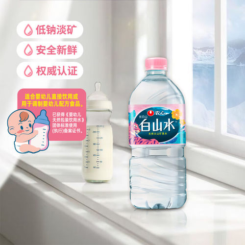 白山水 长白山天然矿泉水1L*12瓶 (适合孕妇幼儿)低钠淡矿 - 图0