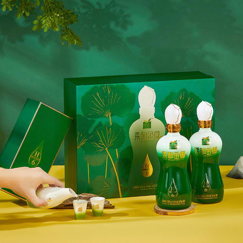 金徽 柔和金徽H6 46度500ml**2瓶礼盒装 浓香型白酒 节日宴请送礼 - 图2