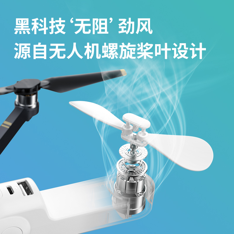 幾素USB小風扇便攜式迷你手持電扇靜音學生宿舍充電桌面折疊小型f_天貓超市_3C數碼配件