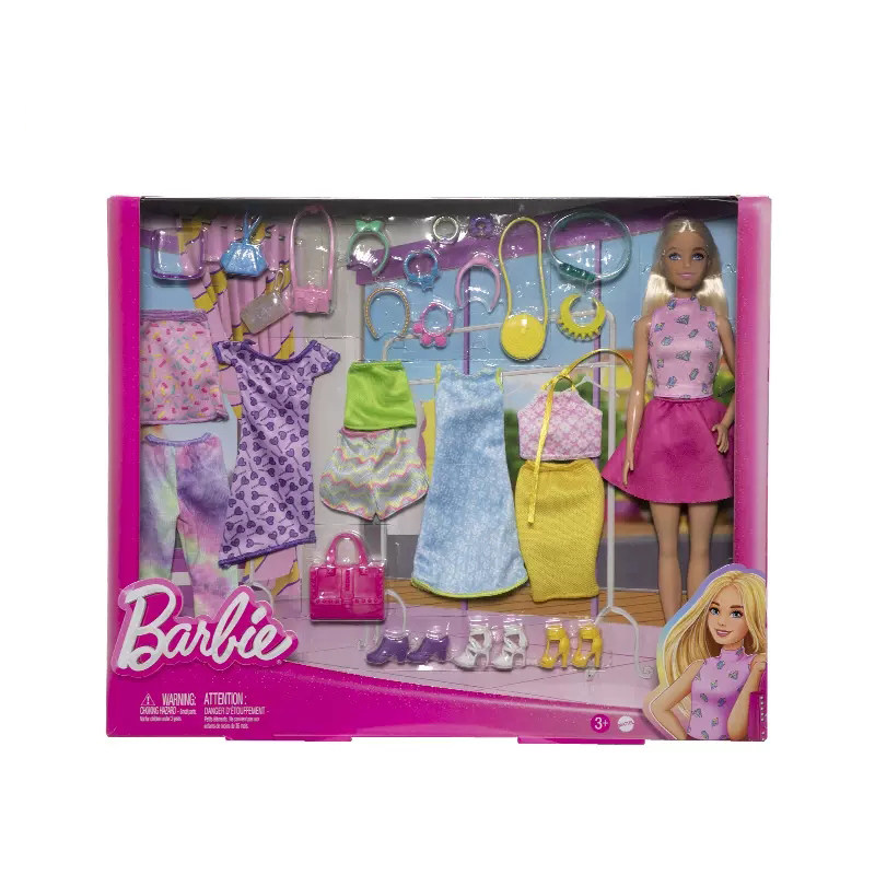 芭比娃娃甜美时尚搭配礼盒女孩公主过家家玩具换装衣橱儿童礼物,淘宝优惠券,粉丝福利购,淘宝优惠卷
