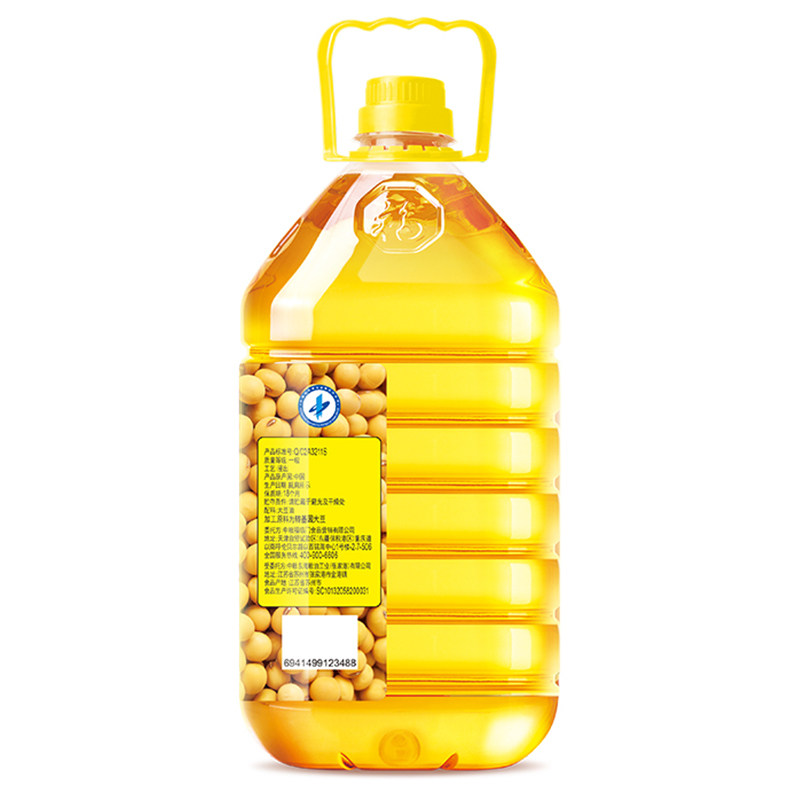 福临门精选一级大豆油5L*2桶食用油清澈透亮 少油烟 透清实拍商品图