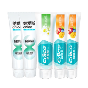 纳爱斯牙膏家庭装到手5支680g