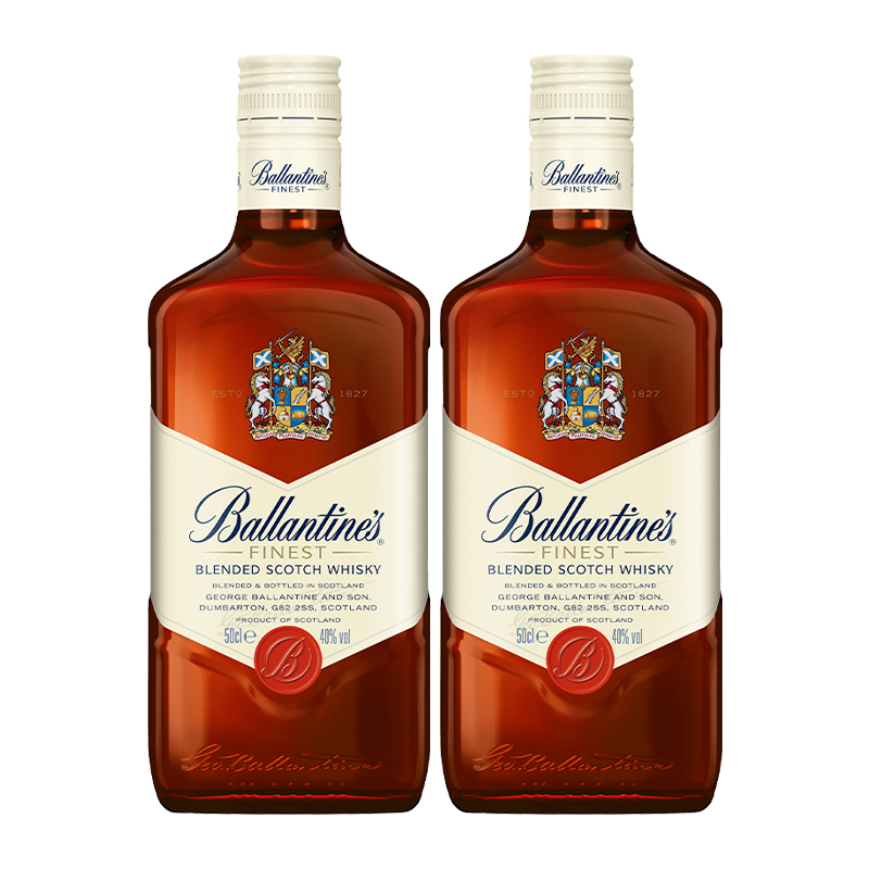 进口Ballantine's百龄坛苏格兰特醇威士忌500ml×2瓶进口洋酒特调