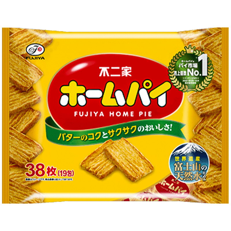 不二家日本进口原味小麦黄油千层酥饼干曲奇网红休闲食品小吃190g