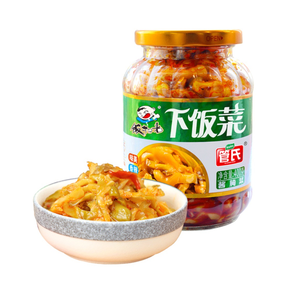 饭扫光酱菜泡菜榨菜下饭菜400g*1瓶干饭人必备下饭拌面早餐稀饭 - 图0