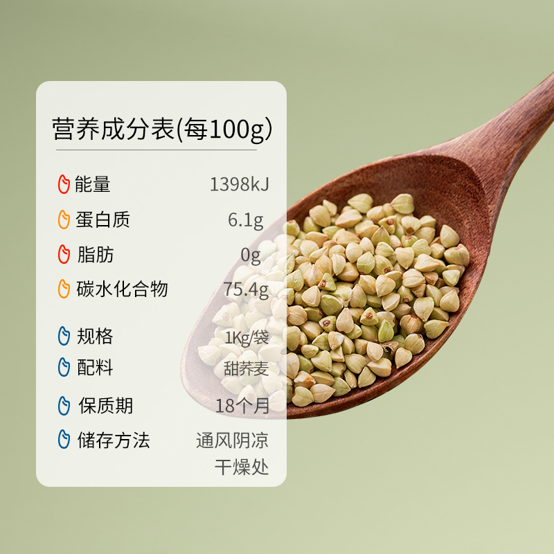 辉业荞麦米1kg新米搭大米粗粮五谷杂粮搭三色糙米藜麦黄小米黑米 - 图3