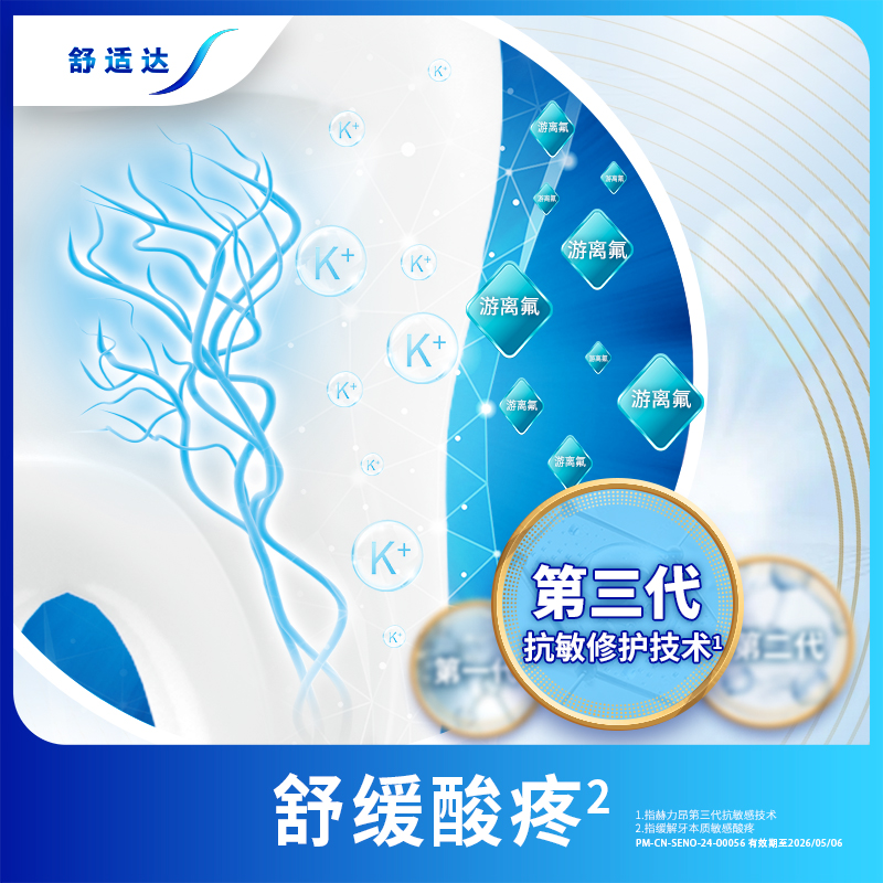舒适达抗敏感牙膏成人含氟薄荷清新口气去牙渍去黄去口臭防蛀440g