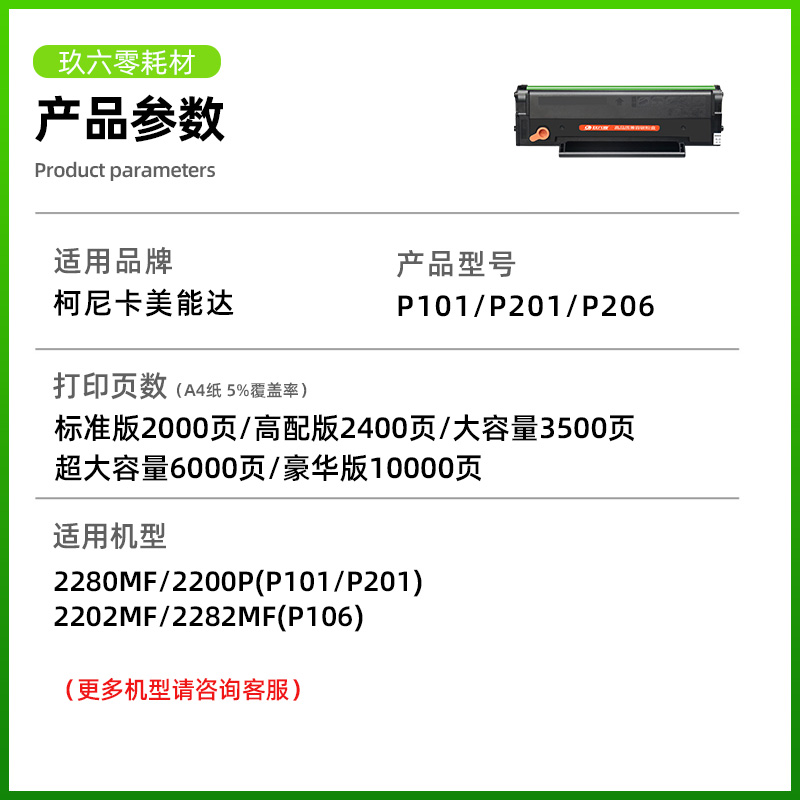 适用柯尼卡美能达2280mf硒鼓bizhub 2200p 碳粉盒IUP-P101 P201 - 图0