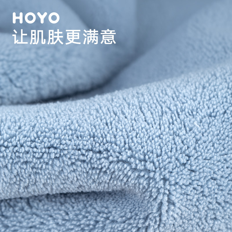 HOYO日本冬季家用大毛巾厚比纯棉更吸水柔软不易掉毛男女洗脸面巾 - 图2
