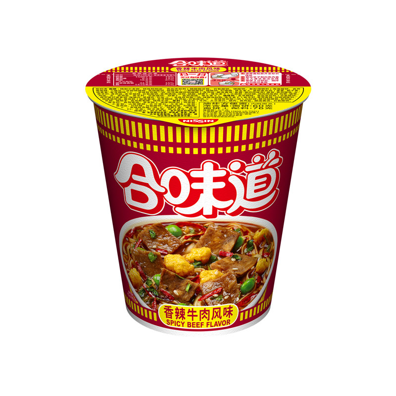 NISSIN/日清泡面合味道杯面香辣牛肉风味方便面速食 - 图0