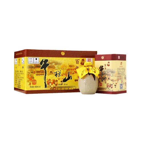 牛栏山 二锅头36度百年陈酿  三牛400ml*6瓶口感浓香型白酒整箱装 - 图0