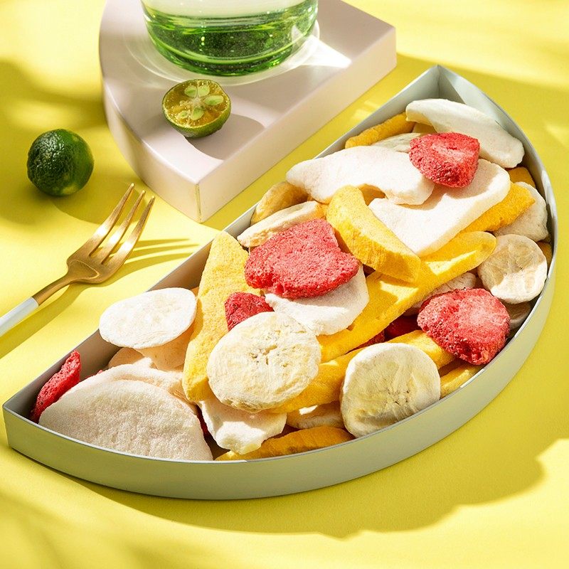 来伊份综合水果干25g*10袋芒果苹果香蕉草莓混合冻干果干休闲零食,淘宝优惠券,粉丝福利购,淘宝优惠卷