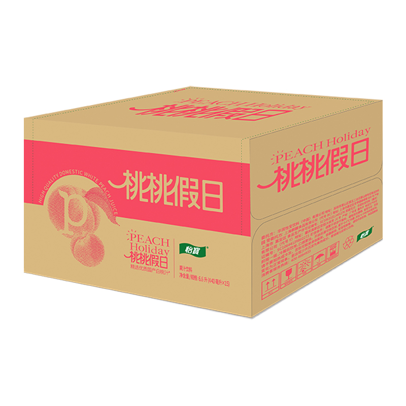 怡宝桃桃假日果汁饮料440ml*15瓶整箱装