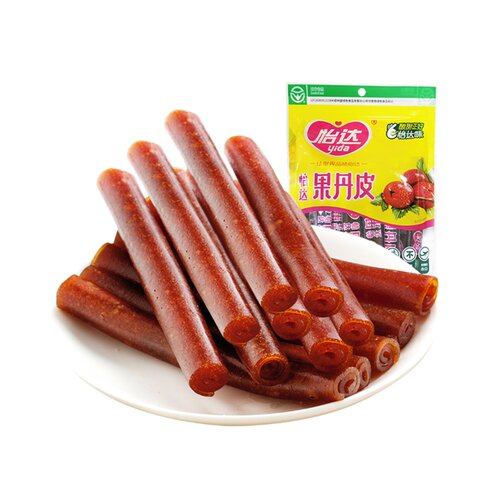 怡达果丹皮怀旧零食山楂卷山楂条蜜饯开胃绿色食品儿童健康零食 - 图0