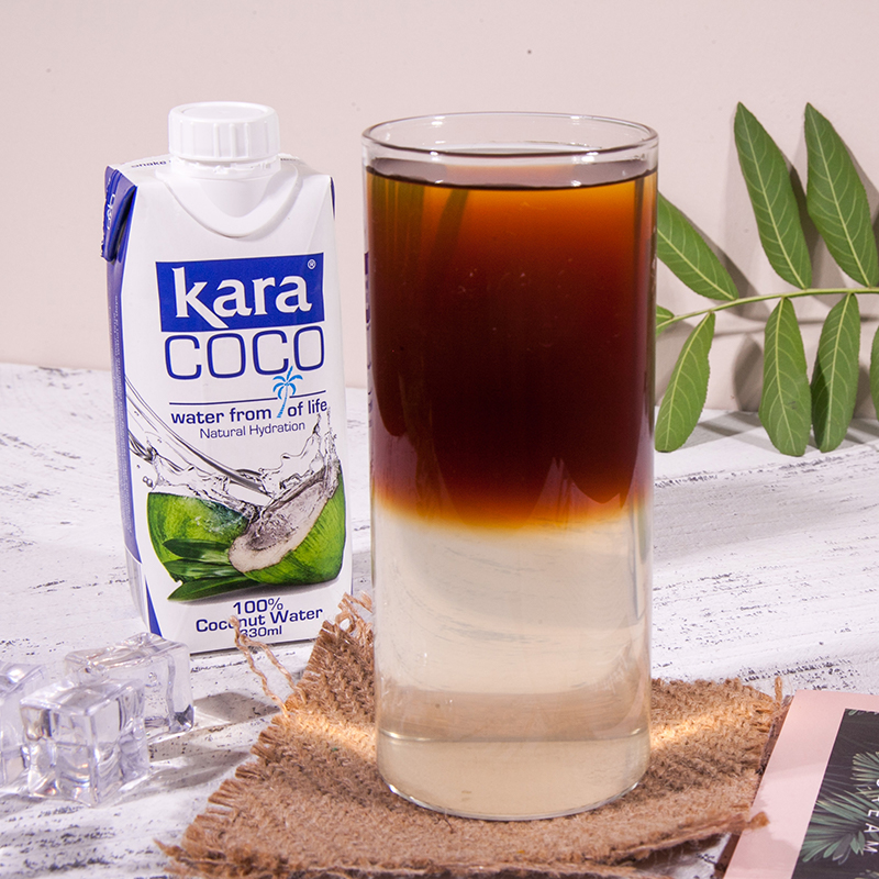 印尼进口Kara果汁饮料100%椰子水330ml*12瓶整箱天然电解质水低卡 - 图2