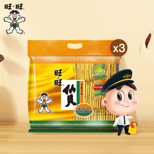 旺旺仙贝休闲膨化零食400g*3办公室网红小吃 - 图1