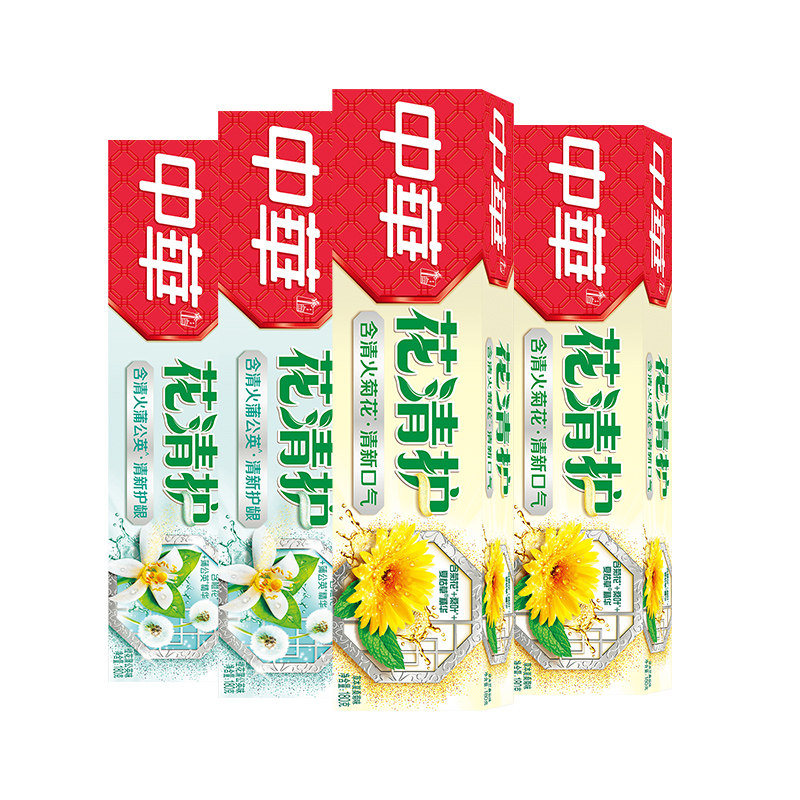 中华牙膏花清护清菊沁莲味180g 2 清菊