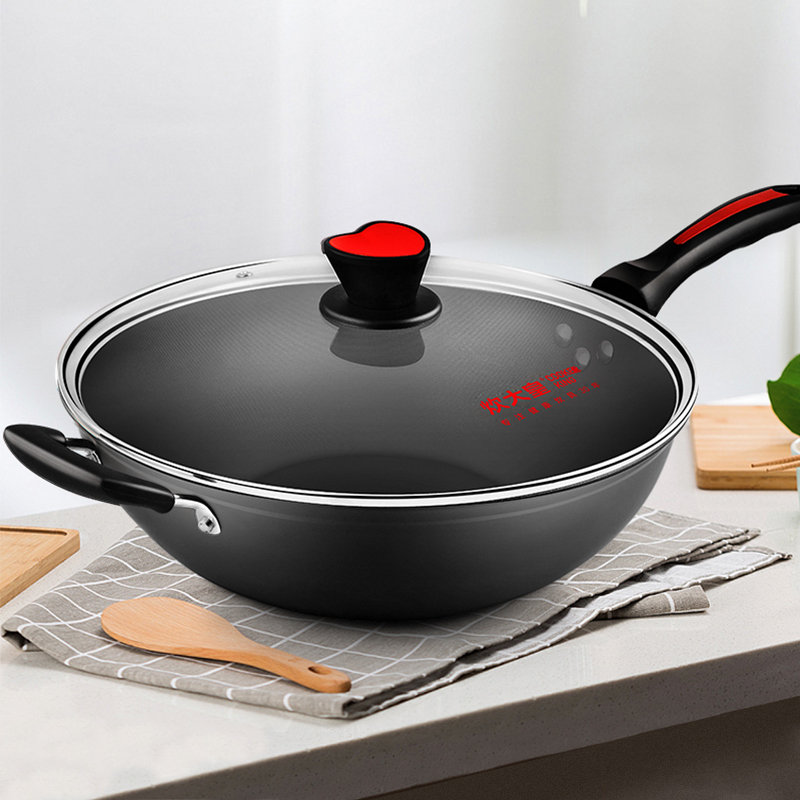 炊大皇无油烟锅不粘锅炒锅34CM燃气灶电磁炉适用家用炒菜锅不沾锅,淘宝优惠券,粉丝福利购,淘宝优惠卷