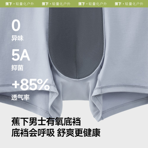 【下拉领优惠】蕉下男士莫代尔棉质内裤四角裤抑菌无痕平角裤裤衩 - 图2