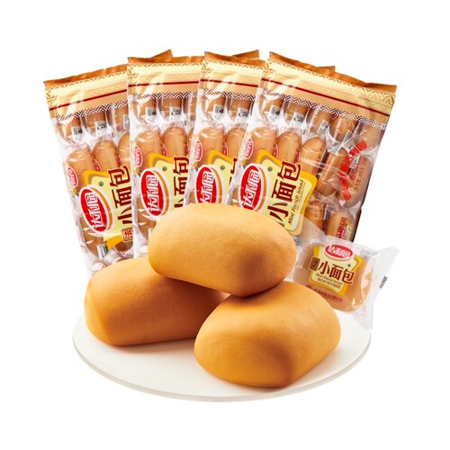 达利园香奶味法式小面包400g*4包奶香浓郁传统工艺早餐零食手撕包 - 图0