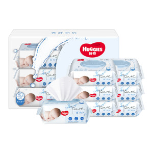 好奇纯水婴儿亲肤实惠手口可用湿巾有效擦去99%湿纸巾