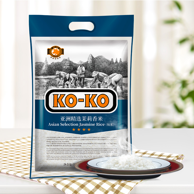 KOKO亚洲精选茉莉香米5KG大米10斤家庭煮饭-图1