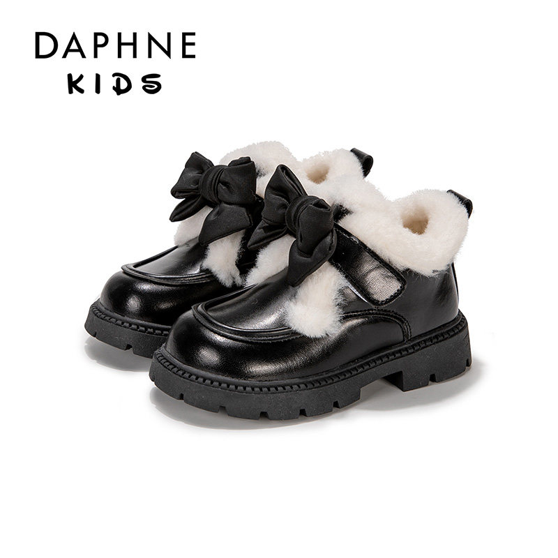 达芙妮女童鞋加绒棉鞋2025秋冬新款儿童小皮鞋女孩冬季洋气公主鞋,淘宝优惠券,粉丝福利购,淘宝优惠卷