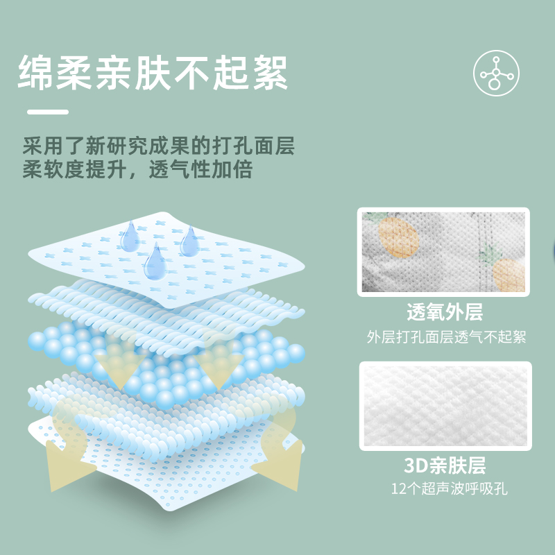 天猫超市爹地宝贝天猫超市定制护航纸尿裤L60片富含维E弱酸成分婴儿尿不湿1
