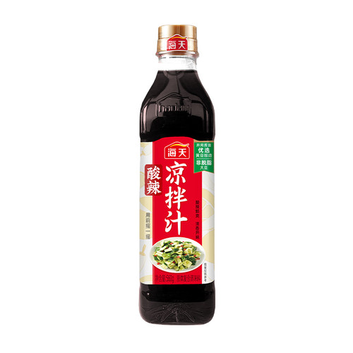 海天酸辣凉拌汁560gx1瓶凉拌菜调味汁酸辣鲜爽冷泡汁捞汁pet瓶 - 图0