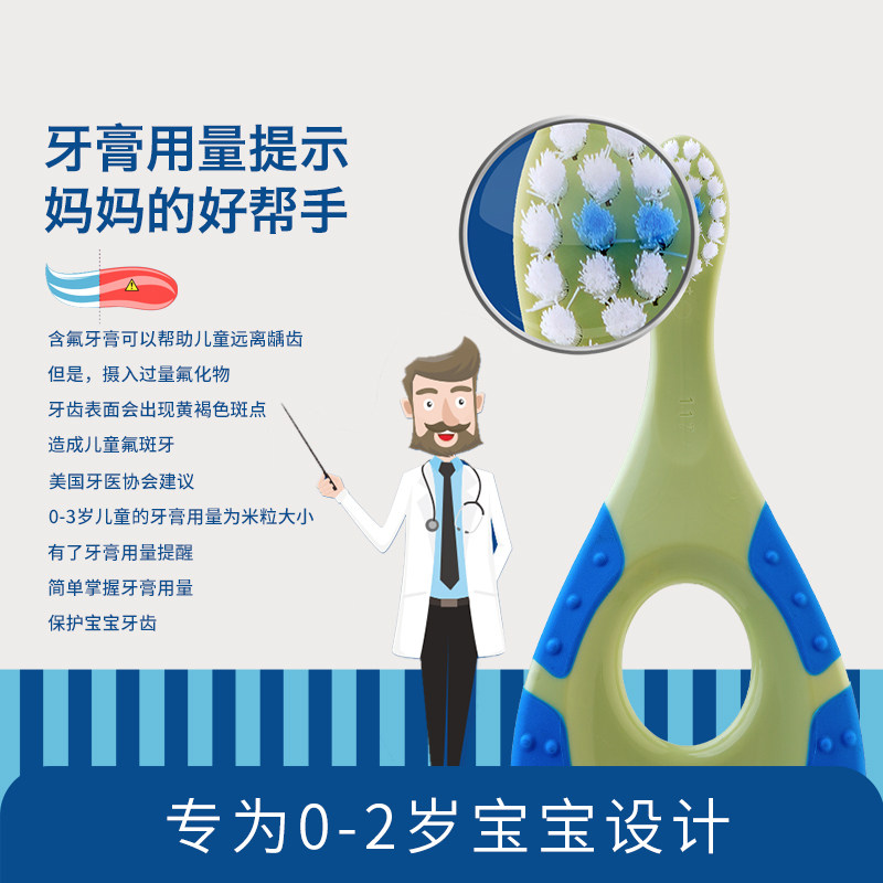 挪威jordan进口婴幼儿童牙刷0-2岁训练护齿乳牙咬咬口腔清洁*4支
