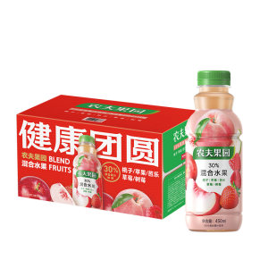 农夫果园30%混合果汁饮料450ml*15瓶桃子&苹果&芭乐&草莓&树莓