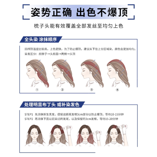 欧莱雅卓韵霜染发剂女榛果冷茶橄榄茶棕赛博蓝黑薄荷青棕染发膏 - 图2