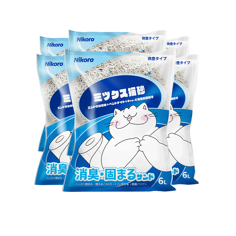 【88vip更划算】Nikoro妮可露混合猫砂原味6L约2.5kg/15kg豆腐砂-图0