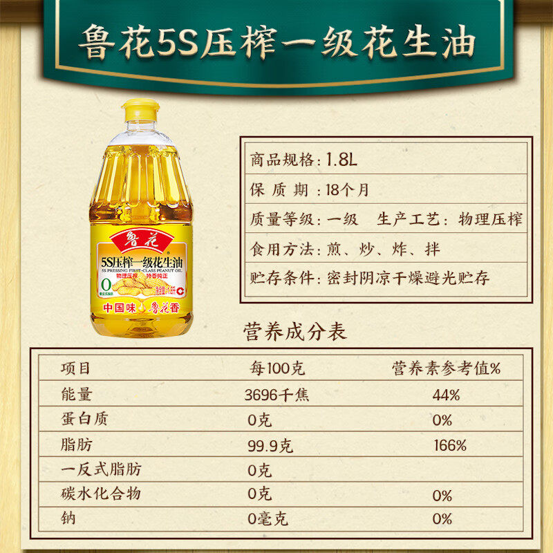 鲁花5S压榨一级花生油桶装家用炒菜健康食用粮油,淘宝优惠券,粉丝福利购,淘宝优惠卷