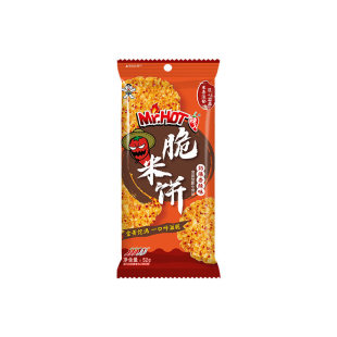 旺旺脆米饼香辣味52g*8包办公室休闲零食