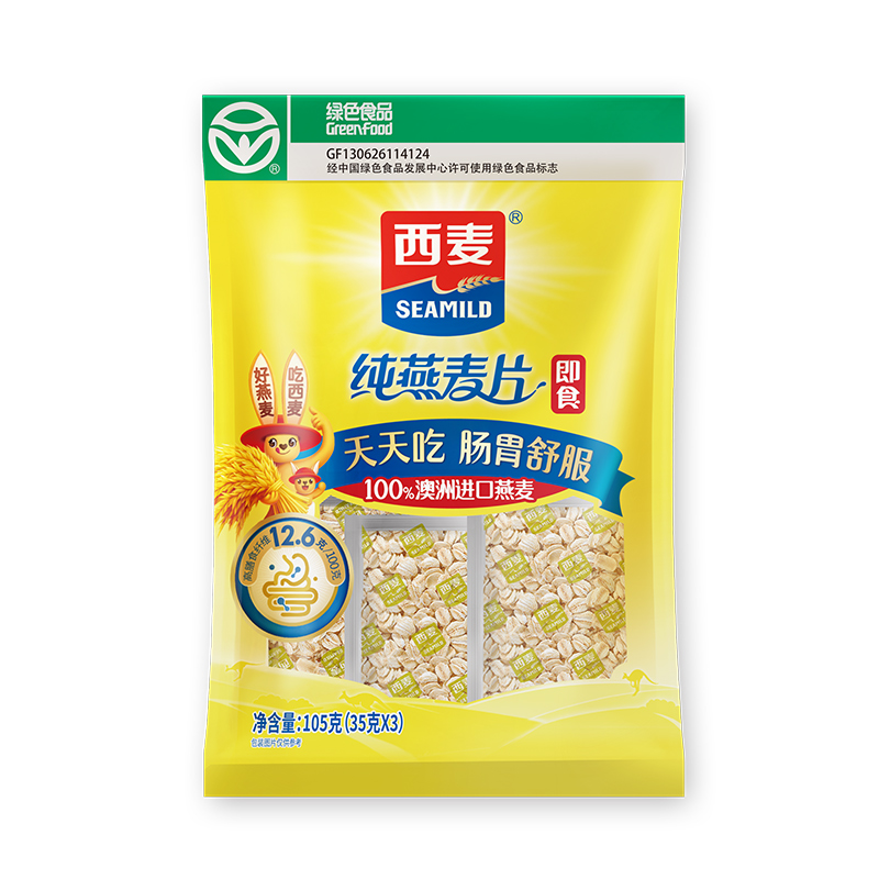 西麦即食纯麦片105g*1袋 - 图0