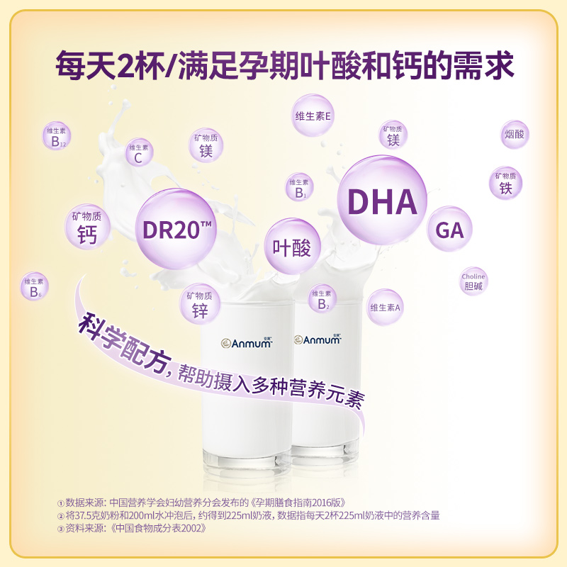 安满倍御低脂孕妇奶粉800g/罐含叶酸备孕控糖孕期营养新西兰进口 - 图2