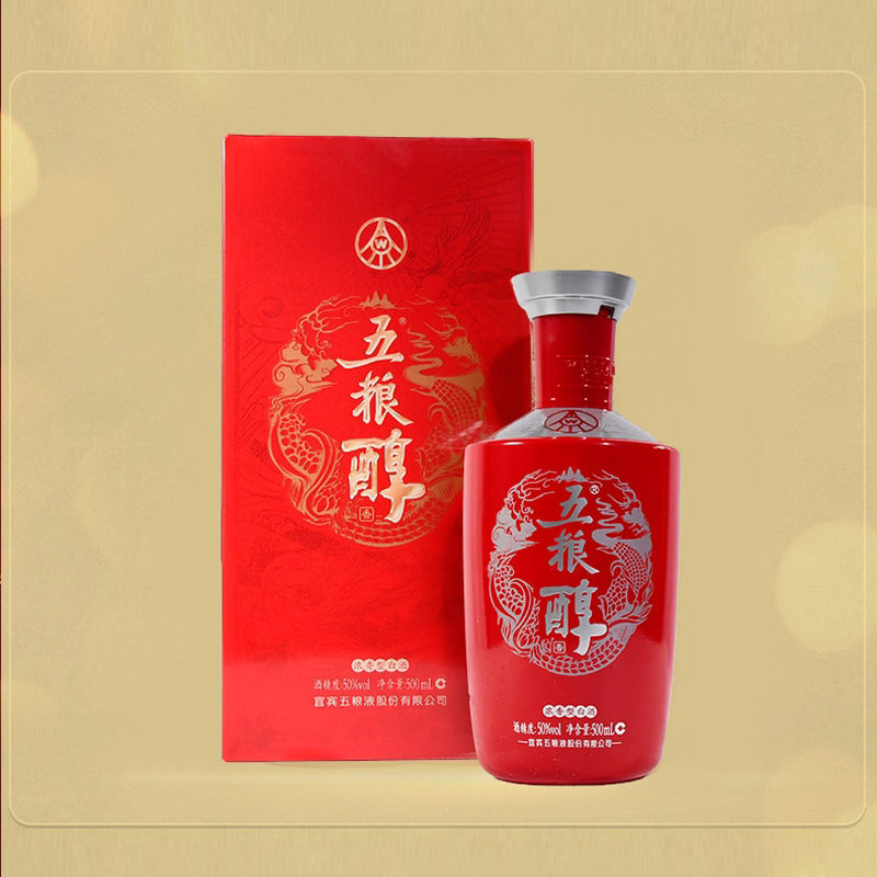 【天猫自营】五粮醇白酒 红装 浓香型白酒 50度500ml*6瓶原箱