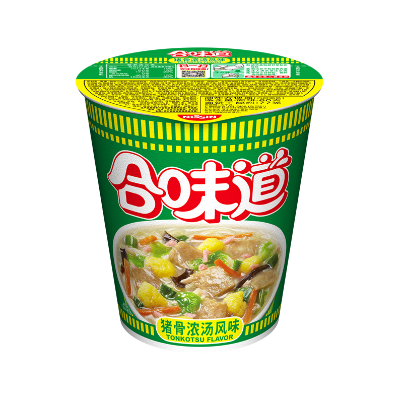 NISSIN/日清合味道猪骨浓汤零食泡面77g×1杯速食食品面皮 - 图0