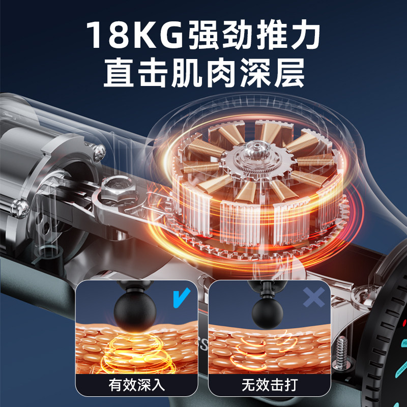 奥克斯筋膜枪肌肉放松按摩器仪迷你肌膜枪颈膜枪男女静音多头可换,淘宝优惠券,粉丝福利购,淘宝优惠卷