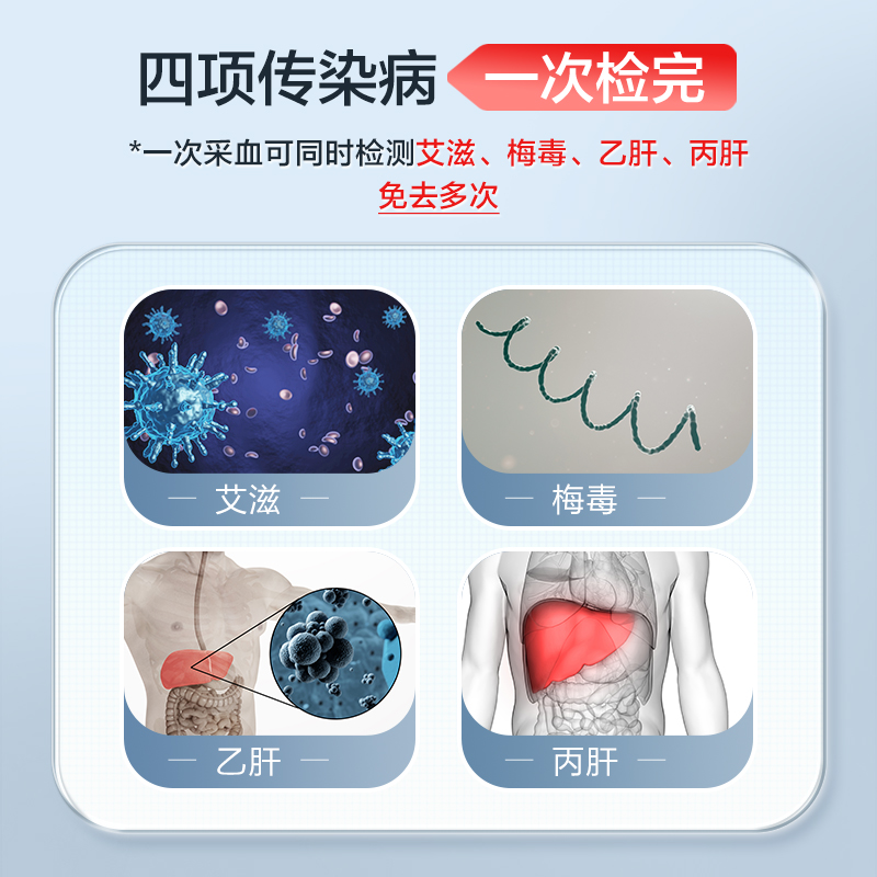 可孚医疗hiv检测纸艾滋病梅毒乙肝性病血唾液自检艾滋病试纸四联 - 图2