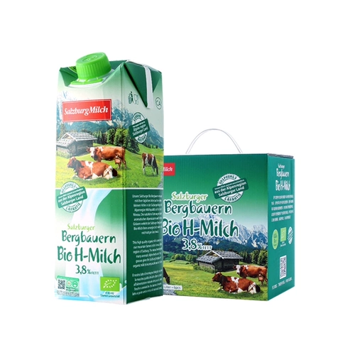 Зальцбургский чистый молоко полное органическое органическое 3,8%1 л.