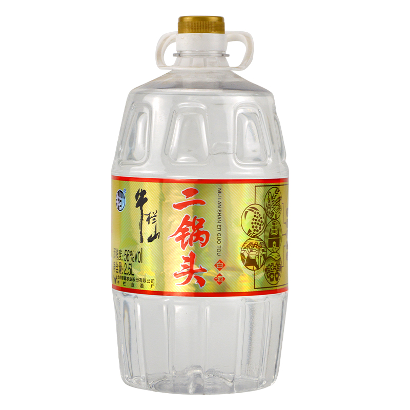 牛栏山二锅头 清香型56度纯粮酒 2.5L桶装2500ml*6桶泡药酒整箱装 - 图0