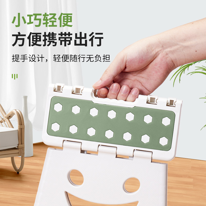 美宝琳加厚塑料折叠凳家用换鞋凳儿童矮凳便携式户外露营马扎板凳,淘宝优惠券,粉丝福利购,淘宝优惠卷