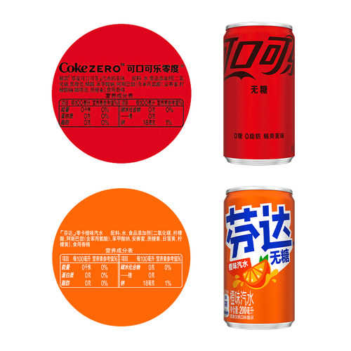 可口可乐碳酸饮料无糖迷你罐200ml*12罐+芬达无糖200ml*12罐整箱 - 图3