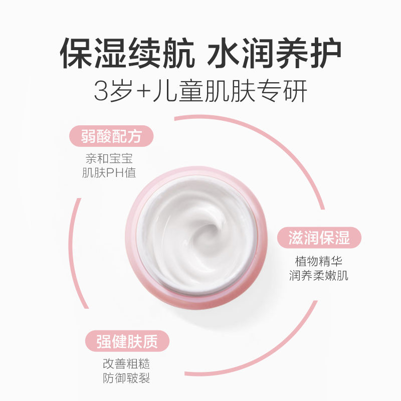 红色小象儿童身体乳保湿面霜秋冬滋润深层润肤50g*2瓶婴儿宝宝3岁