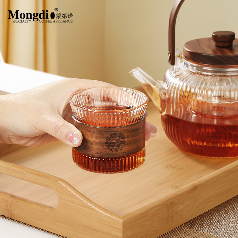 Mongdio煮茶壶玻璃烧水壶围炉煮茶电陶炉中式养生壶泡茶壶茶具 - 图2